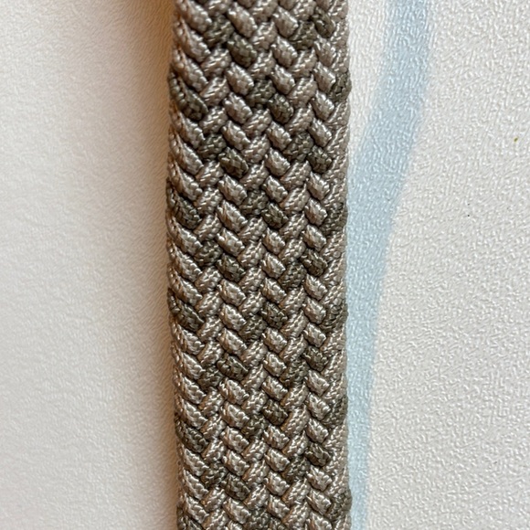 J. Crew Woven Braided Belt Women’s Silver Buckle Leather - Picture 2 of 3